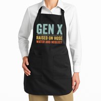 Gen X Raised On Hose Water And Neglect Retro Generation X Full-Length Apron With Pockets