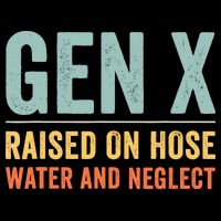 Gen X Raised On Hose Water And Neglect Retro Generation X Full-Length Apron With Pockets