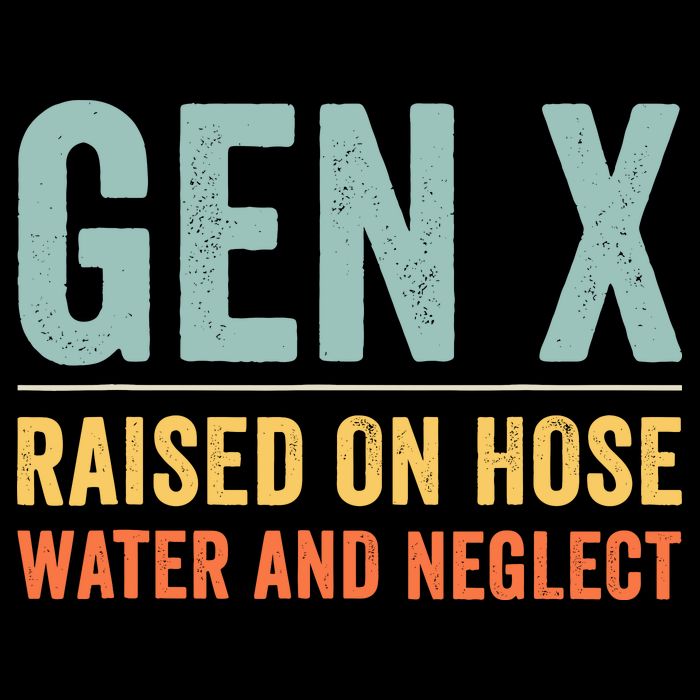 Gen X Raised On Hose Water And Neglect Retro Generation X Full-Length Apron With Pockets