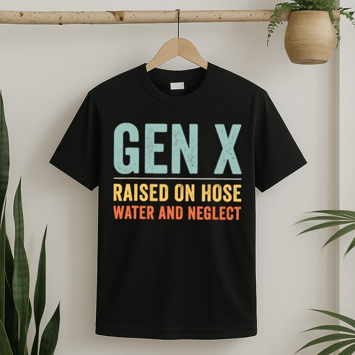 Gen X Raised On Hose Water And Neglect Retro Generation X T-Shirt