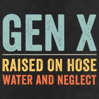 Gen X Raised On Hose Water And Neglect Retro Generation X Golf Towel