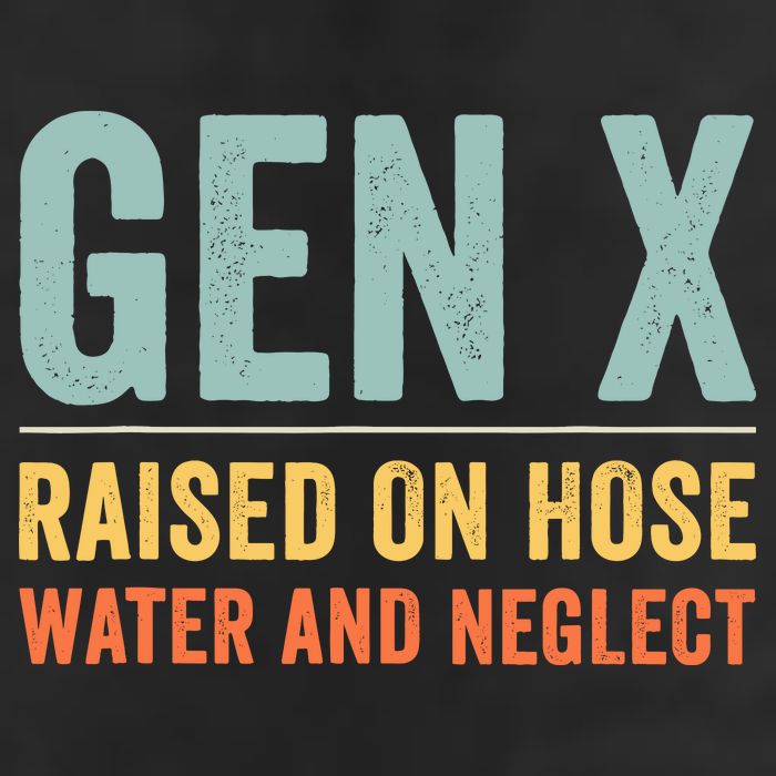 Gen X Raised On Hose Water And Neglect Retro Generation X Golf Towel