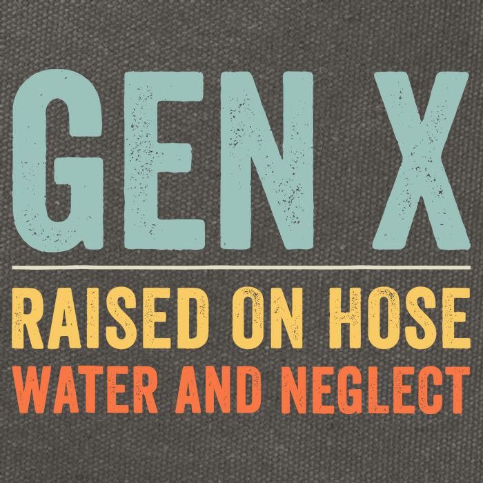 Gen X Raised On Hose Water And Neglect Retro Generation X Cotton Canvas Backpack
