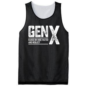 Gen X Raised On Hose Water And Neglect Retro Generation X Mesh Reversible Basketball Jersey Tank