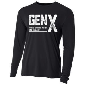 Gen X Raised On Hose Water And Neglect Retro Generation X Cooling Performance Long Sleeve Crew