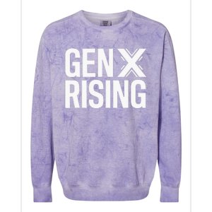 Gen X Rising Unite Angry Fed Up Generation X Saying Colorblast Crewneck Sweatshirt