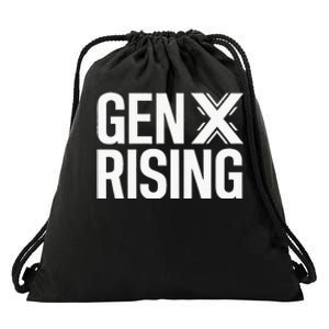 Gen X Rising Unite Angry Fed Up Generation X Saying Drawstring Bag