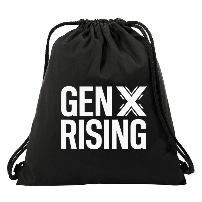 Gen X Rising Unite Angry Fed Up Generation X Saying Drawstring Bag