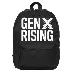 Gen X Rising Unite Angry Fed Up Generation X Saying 16 in Basic Backpack