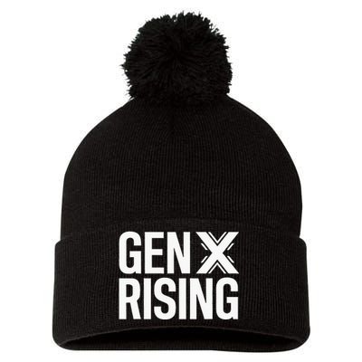 Gen X Rising Unite Angry Fed Up Generation X Saying Pom Pom 12in Knit Beanie