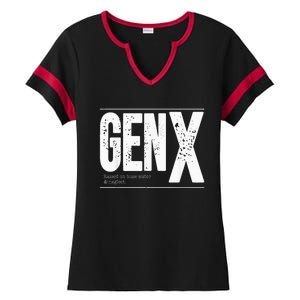 GEN X raised on hose water and neglect Ladies Halftime Notch Neck Tee