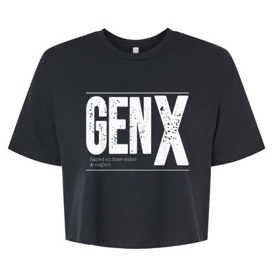 GEN X raised on hose water and neglect Bella+Canvas Jersey Crop Tee