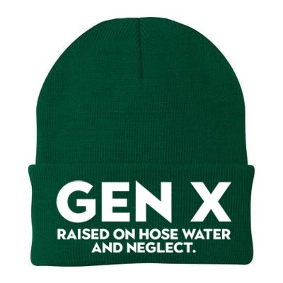 Gen X Raised On Hose Water And Neglect Humor Generation X Knit Cap Winter Beanie