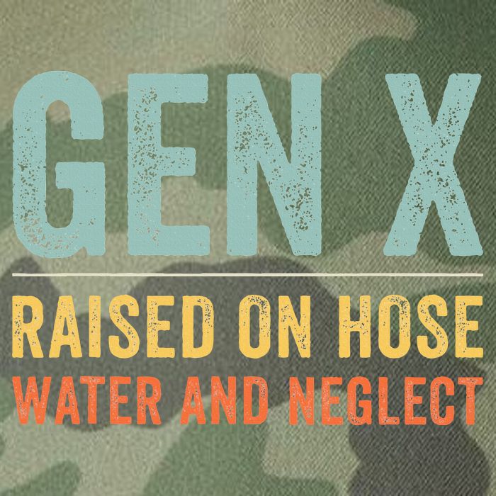 GEN X raised on hose water and neglect Retro Generation X Legacy Tie Dye Trucker Hat