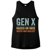 GEN X raised on hose water and neglect Retro Generation X Ladies PosiCharge Tri-Blend Wicking Tank