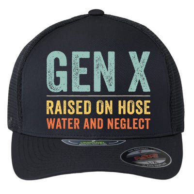 GEN X raised on hose water and neglect Retro Generation X Flexfit Unipanel Trucker Cap