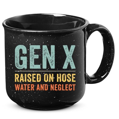 GEN X raised on hose water and neglect Retro Generation X 15oz Campfire Ceramic Mug
