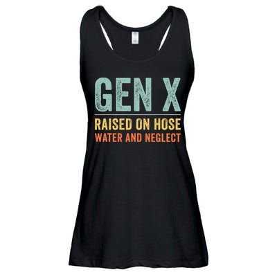 GEN X raised on hose water and neglect Retro Generation X Ladies Essential Flowy Tank