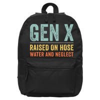 GEN X raised on hose water and neglect Retro Generation X 16 in Basic Backpack