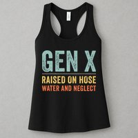 GEN X raised on hose water and neglect Retro Generation X Womens Tank Top