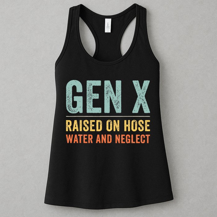 GEN X raised on hose water and neglect Retro Generation X Womens Tank Top