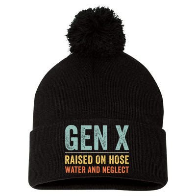 GEN X raised on hose water and neglect Retro Generation X Pom Pom 12in Knit Beanie