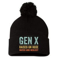 GEN X raised on hose water and neglect Retro Generation X Pom Pom 12in Knit Beanie