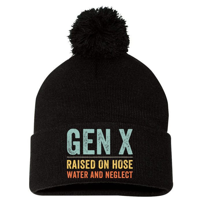 GEN X raised on hose water and neglect Retro Generation X Pom Pom 12in Knit Beanie