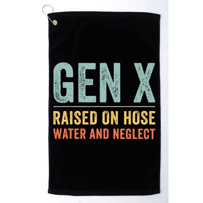 GEN X raised on hose water and neglect Retro Generation X Golf Towel