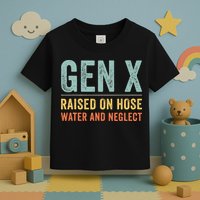 GEN X raised on hose water and neglect Retro Generation X Toddler T-Shirt