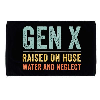 GEN X raised on hose water and neglect Retro Generation X Microfiber Hand Towel
