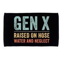 GEN X raised on hose water and neglect Retro Generation X Microfiber Hand Towel