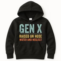 GEN X raised on hose water and neglect Retro Generation X Kids Hoodie