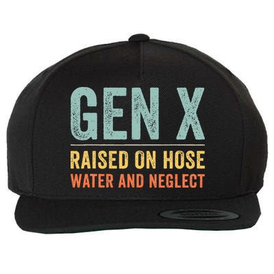 GEN X raised on hose water and neglect Retro Generation X Wool Snapback Cap
