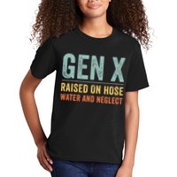 GEN X raised on hose water and neglect Retro Generation X Kids T-Shirt