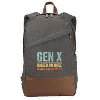 GEN X raised on hose water and neglect Retro Generation X Cotton Canvas Backpack