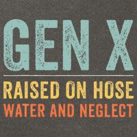 GEN X raised on hose water and neglect Retro Generation X Cotton Canvas Backpack