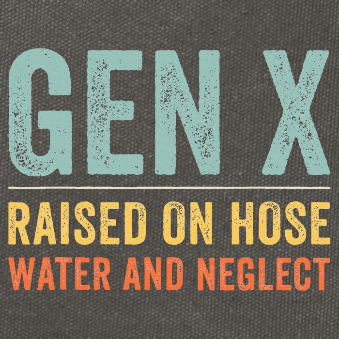 GEN X raised on hose water and neglect Retro Generation X Cotton Canvas Backpack