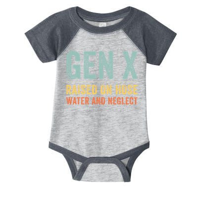 GEN X raised on hose water and neglect Retro Generation X Infant Baby Jersey Bodysuit
