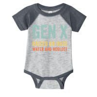 GEN X raised on hose water and neglect Retro Generation X Infant Baby Jersey Bodysuit