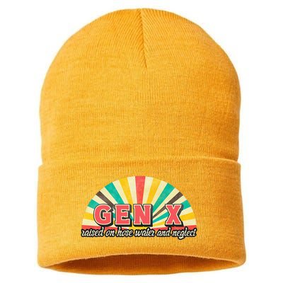 Gen X Raised On Hose Water And Neglect Generation Sustainable Knit Beanie