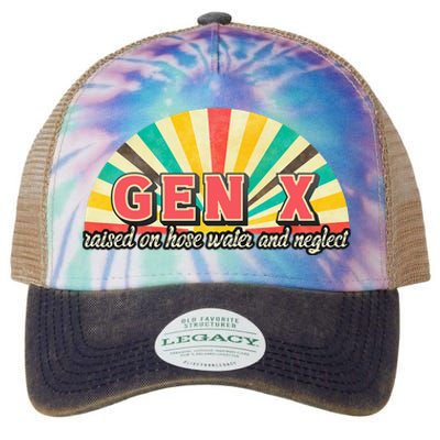 Gen X Raised On Hose Water And Neglect Generation Legacy Tie Dye Trucker Hat