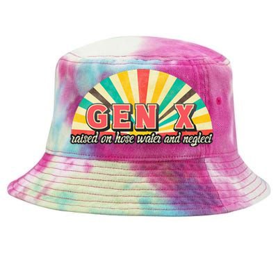 Gen X Raised On Hose Water And Neglect Generation Tie-Dyed Bucket Hat