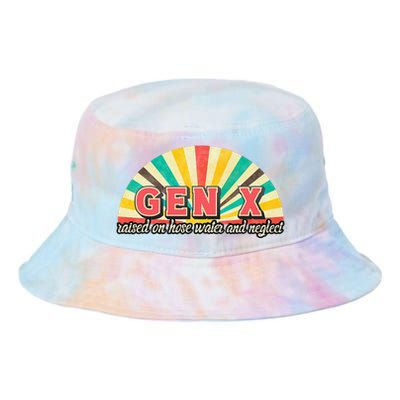 Gen X Raised On Hose Water And Neglect Generation Tie Dye Newport Bucket Hat