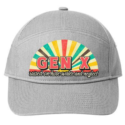 Gen X Raised On Hose Water And Neglect Generation 7-Panel Snapback Hat