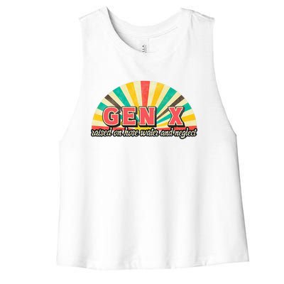 Gen X Raised On Hose Water And Neglect Generation Women's Racerback Cropped Tank