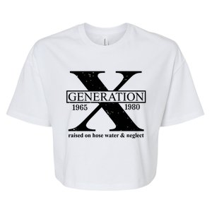 Generation X Raised On Hose Water & Neglect 1965 1980 Bella+Canvas Jersey Crop Tee