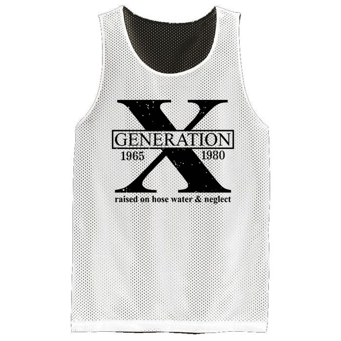 Generation X Raised On Hose Water & Neglect 1965 1980 Mesh Reversible Basketball Jersey Tank