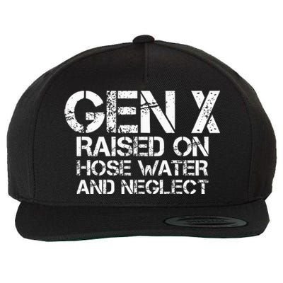 Gen X Raised On Hose Water And Neglect Humor Generation X Wool Snapback Cap