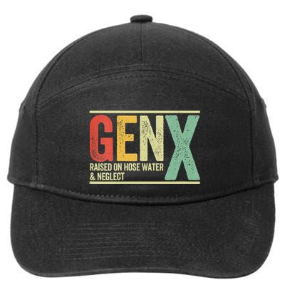 Gen X Raised On Hose Water And Neglect 7-Panel Snapback Hat
